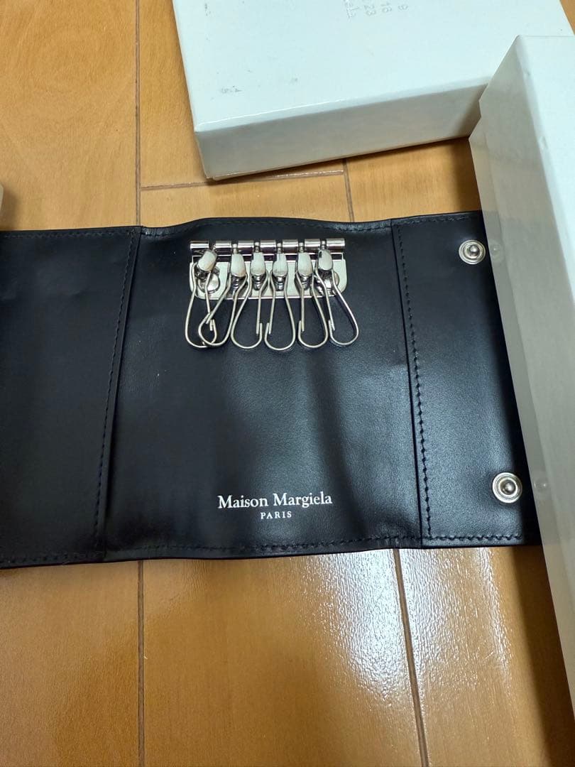 Maison Margiela ブラック レザー キーケース