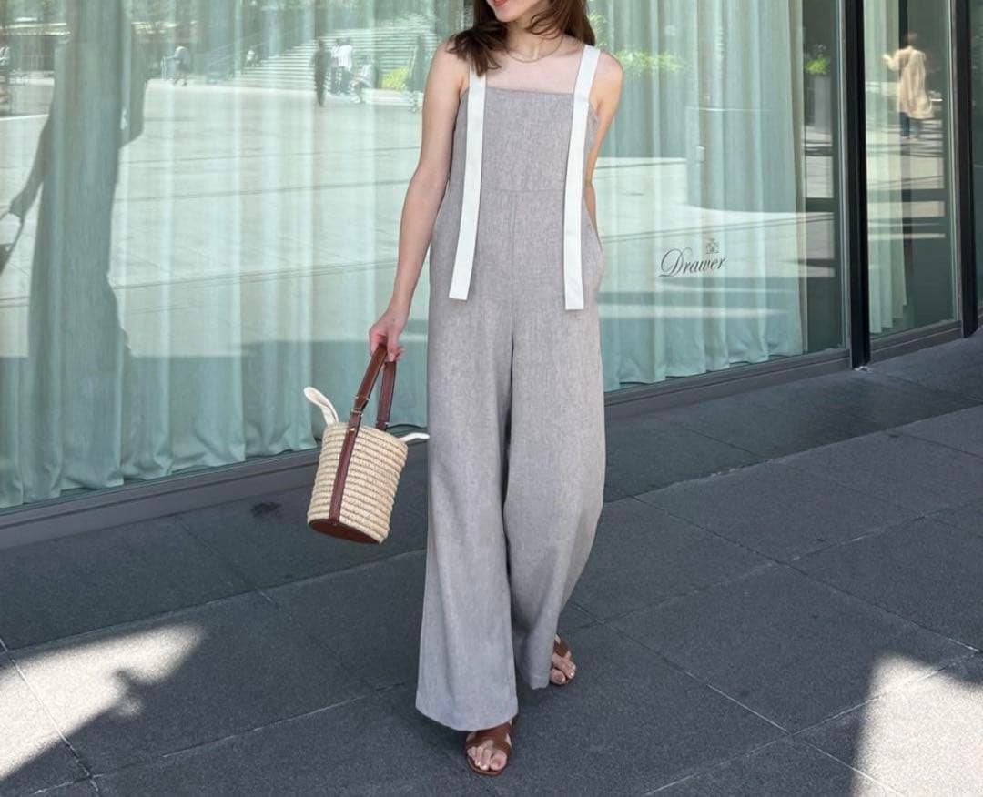 【新品タグ付き】maison raview バイカラーロンパース