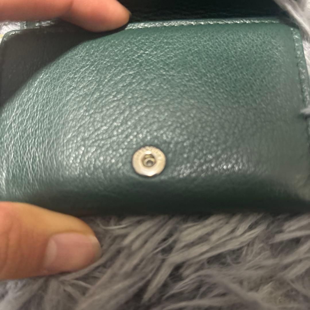 BALENCIAGA グリーン三つ折り財布