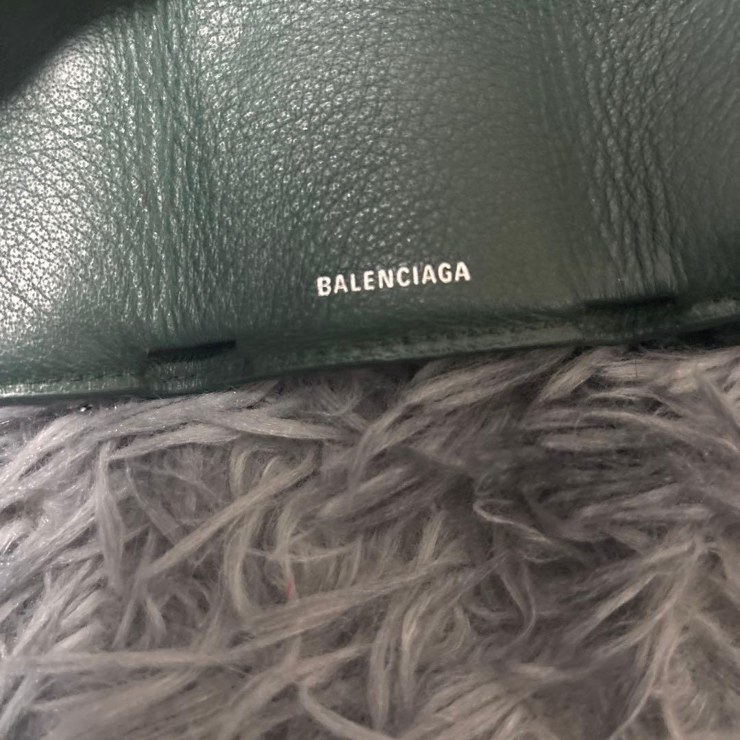 BALENCIAGA グリーン三つ折り財布