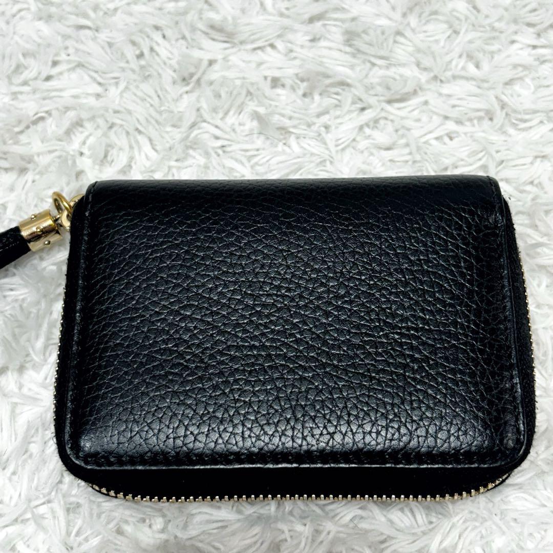 正規品 美品✨GUCCI グッチ　GGソーホー　レザー　コンパクトウォレット　黒
