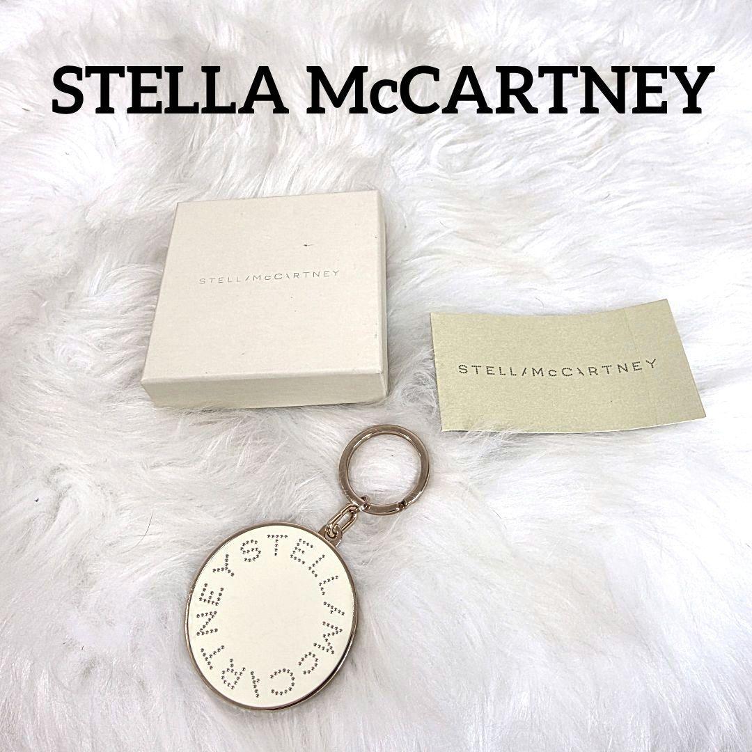 ステラマッカートニー　バック　チャーム　ホワイト　ロゴ　キー リング　鏡　アクセ