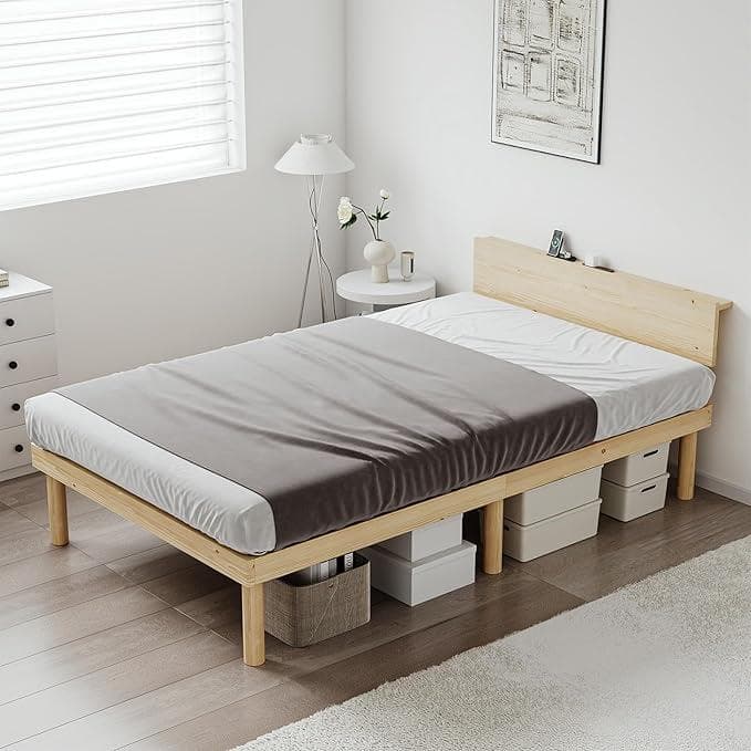 大特価⭐️ベッド ベッドフレーム シングル 宮棚 2口コンセント すのこベッド