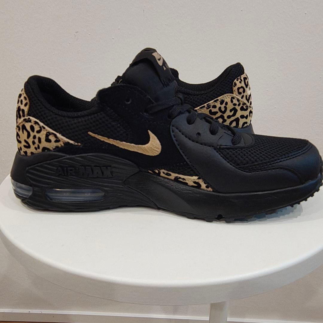 Nike Air Max ナイキ 黒 ブラック レオパード ヒョウ柄 24cm
