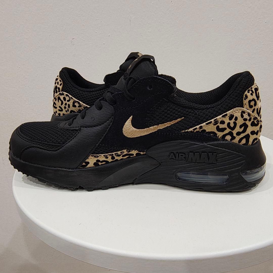Nike Air Max ナイキ 黒 ブラック レオパード ヒョウ柄 24cm
