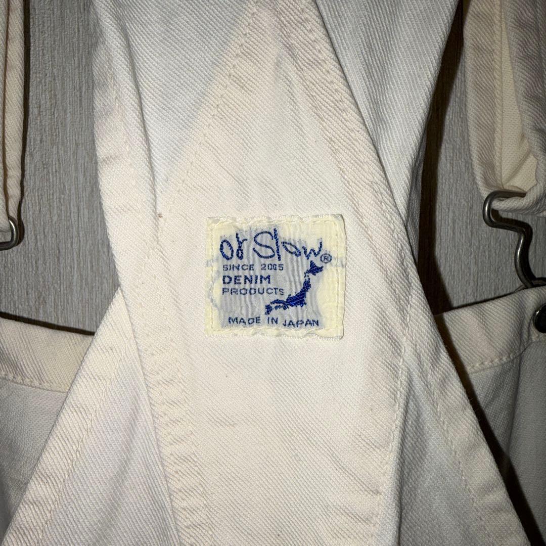 orSlow サイズXS （Mサイズ可）　　　ホワイト コットンサロペット
