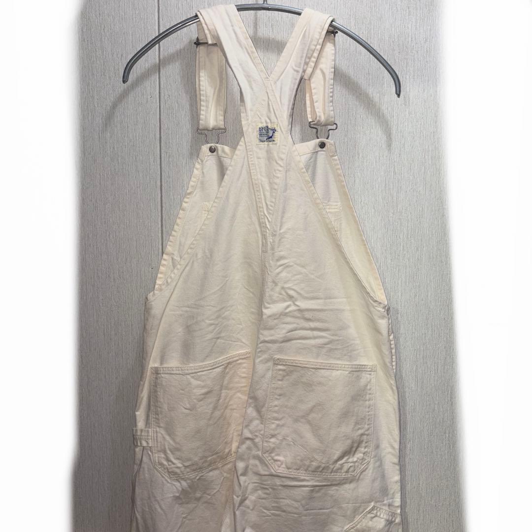 orSlow サイズXS （Mサイズ可）　　　ホワイト コットンサロペット