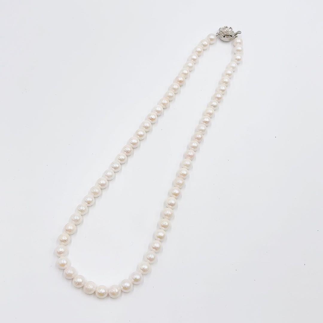 テリ強 あこや真珠 証明書 パールネックレス 6.5〜6.7mm PEARL