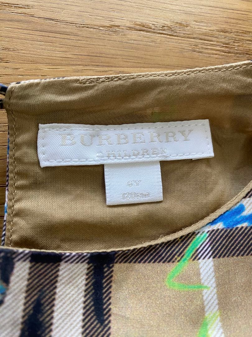 【美品】BURBERRY CHILDREN チェック柄 ワンピース ノースリーブ