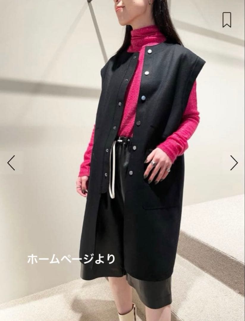 BACCA 黒ダブルクロスヘビーメルトン ミドルベスト36エディション別注色