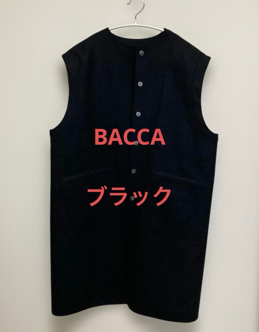 BACCA 黒ダブルクロスヘビーメルトン ミドルベスト36エディション別注色