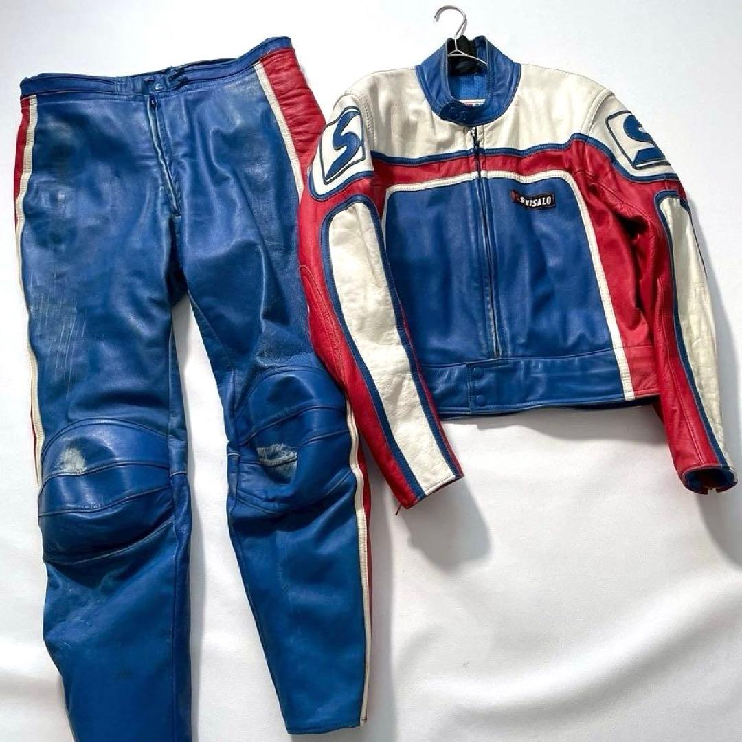 【やじよし】SINISALO レーシングスーツ 上下 54 本革 ツナギ