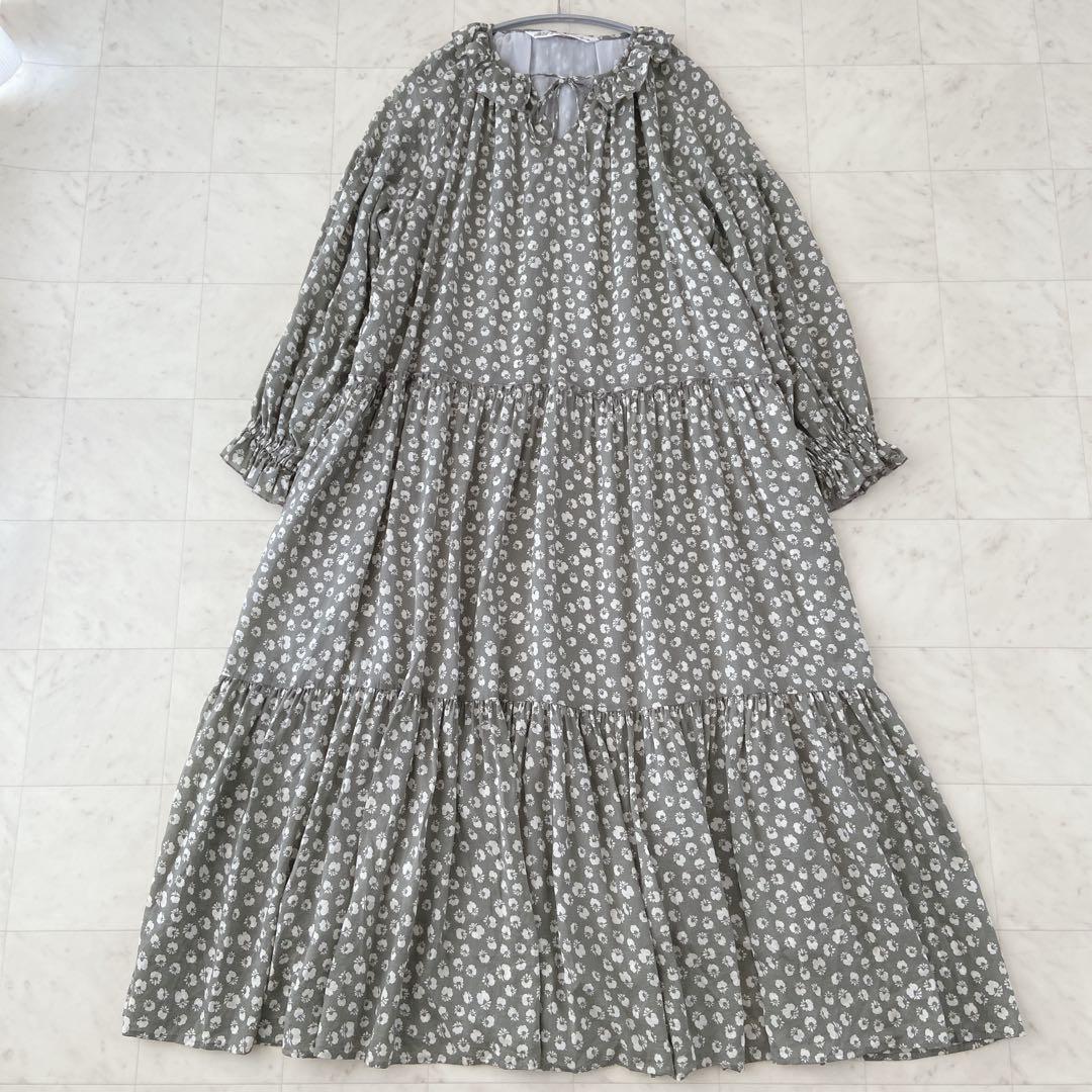 ✨極美品✨ハグオーワークロス&クロス果実プリント　ティアードワンピース雅姫さん