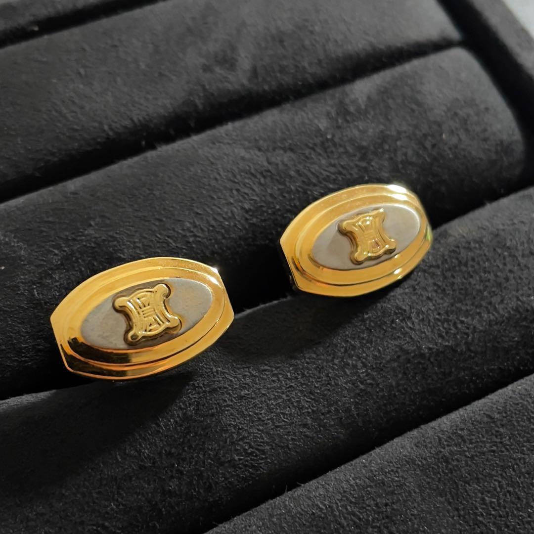 【希少】OLD CELINE セリーヌ コンビ ネクタイピン カフス 3点セット