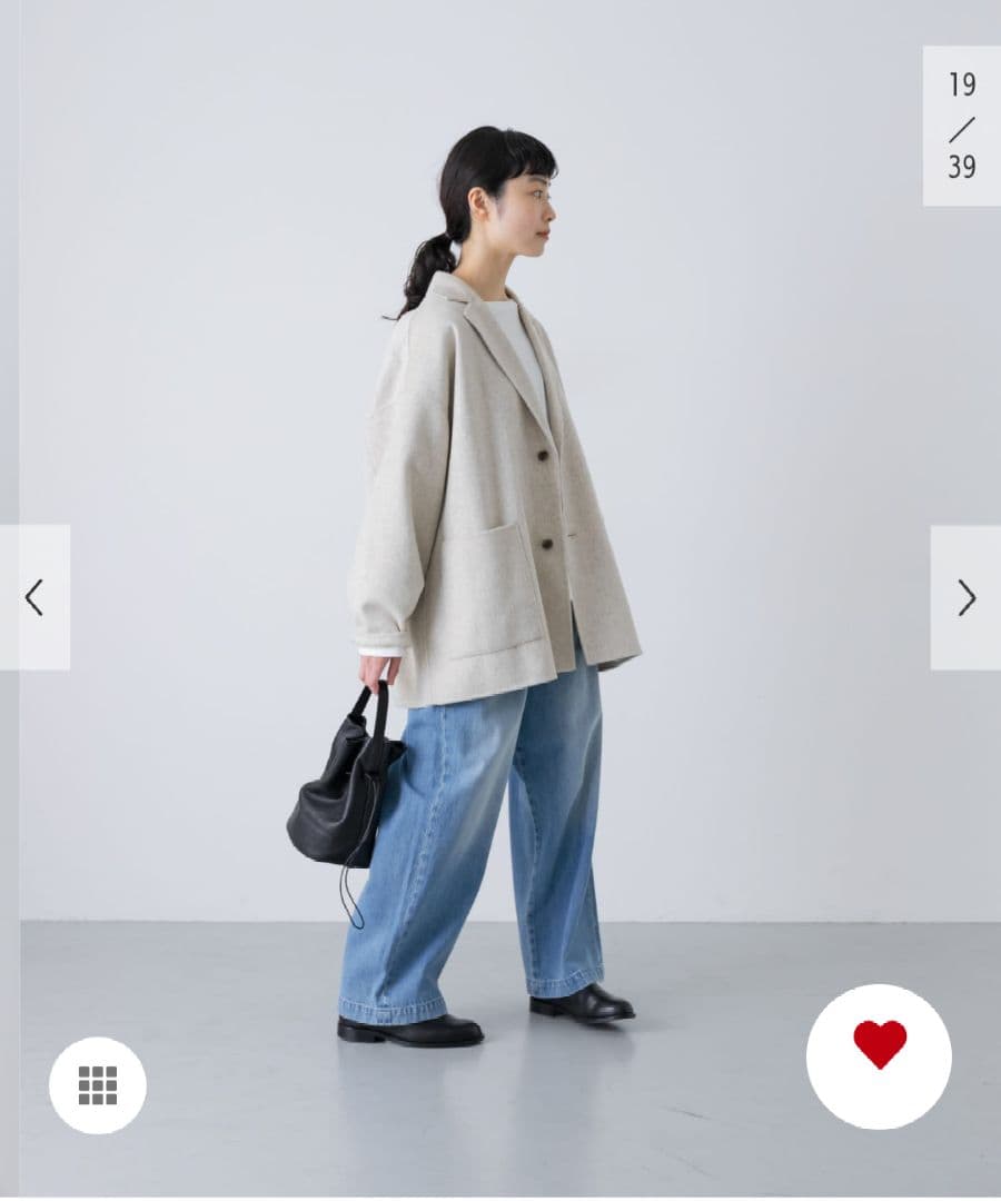 【未使用に近い】かぐれ　ウールテーラードショートコート