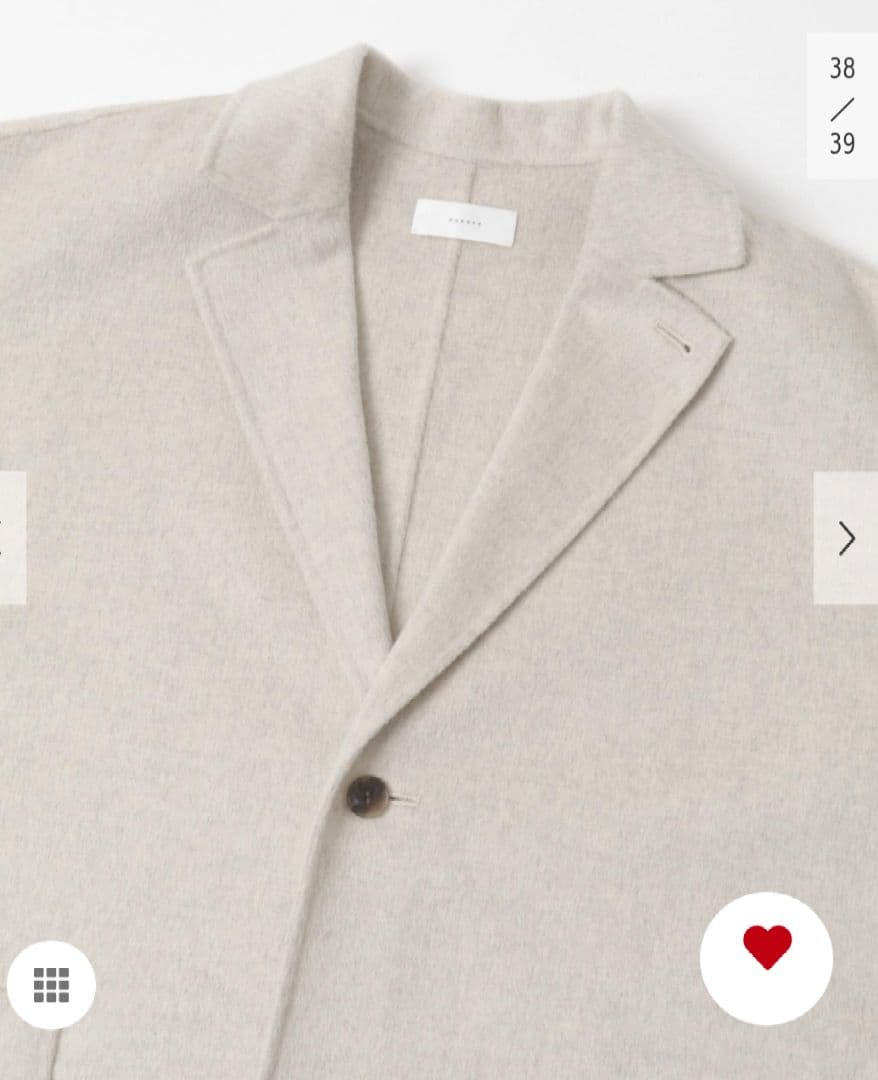 【未使用に近い】かぐれ　ウールテーラードショートコート