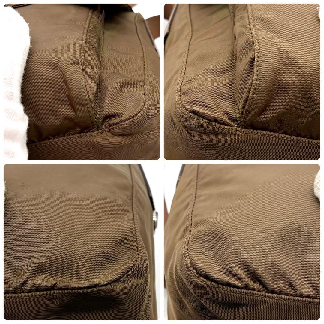 【極美品】プラダ ショルダーバッグ 近年モデル ナイロン サフィアーノ カーキ