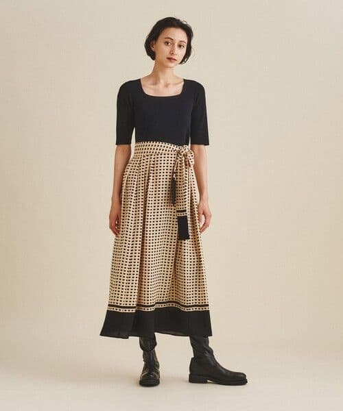 Grace Class リッププリントコンビワンピース