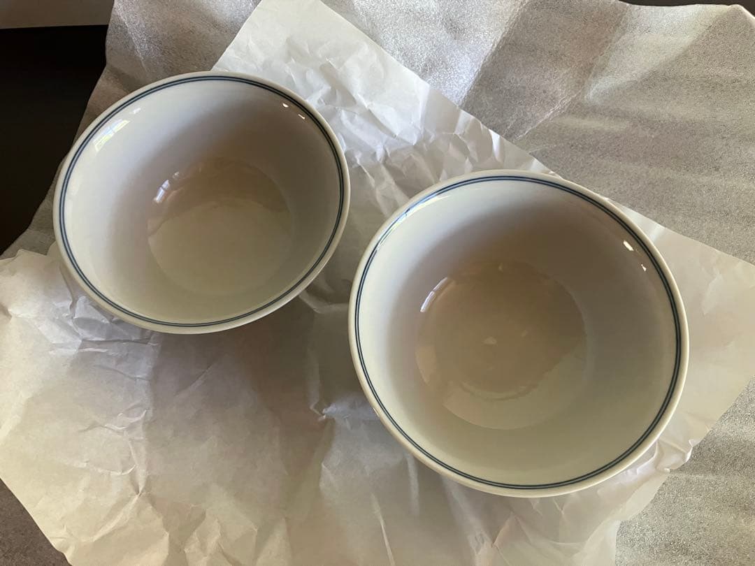 九谷焼　妙泉陶房　長左窯　山本長左 氏　染付　夫婦飯碗　ペアお碗　ご飯茶碗　２客