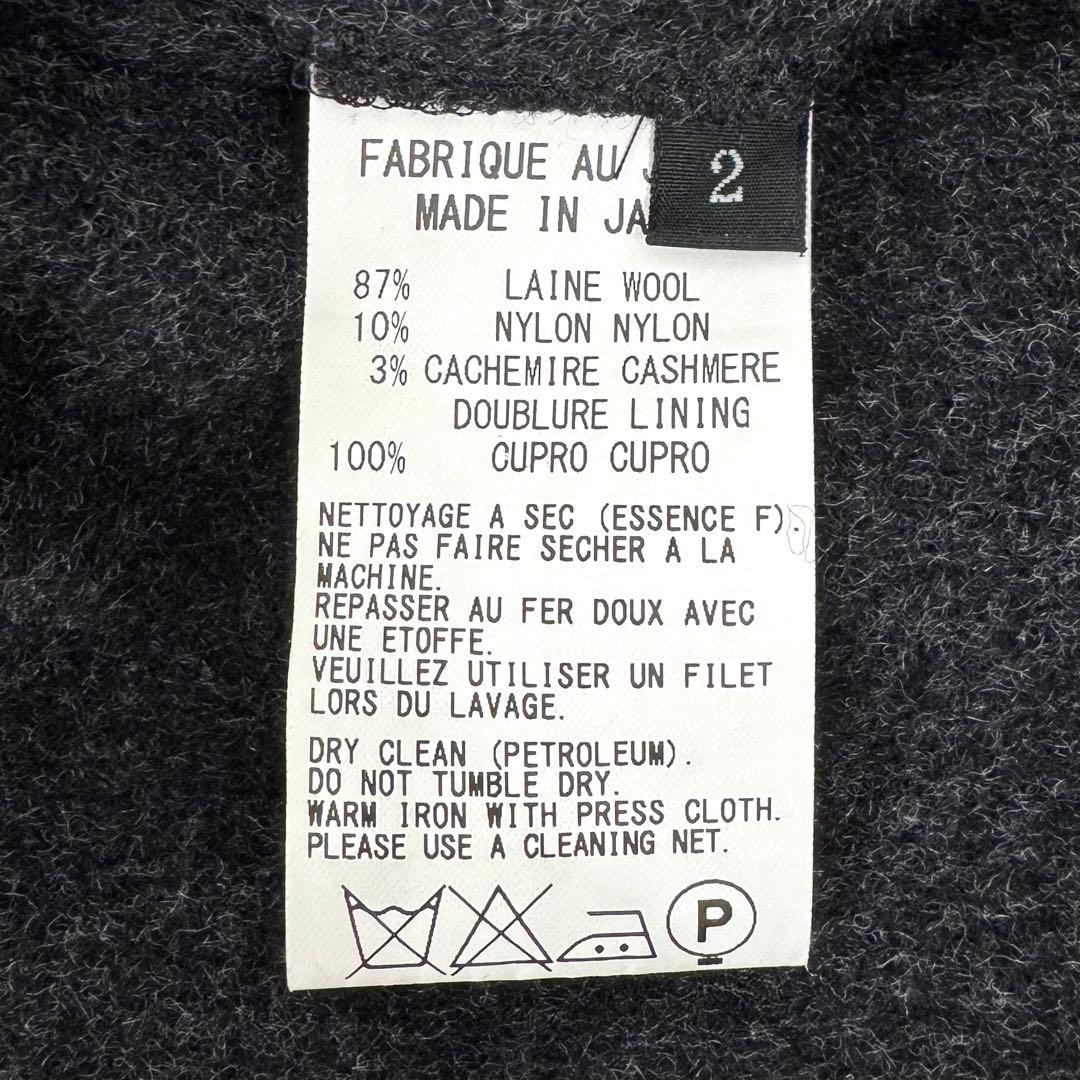 Y's ワイズ ヨウジヤマモト カシミヤ混 ウール 変形コート グレー杢