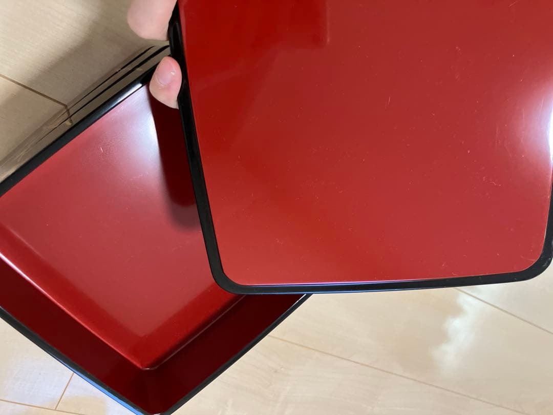 本漆塗り重箱　3段