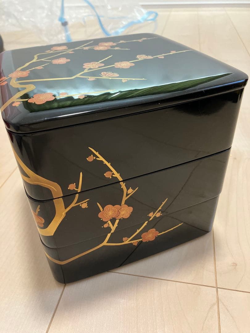 本漆塗り重箱　3段