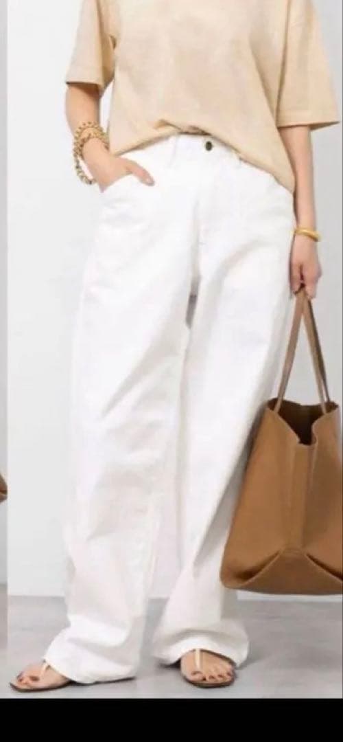 Lee ペインター ホワイト ワイドパンツ38