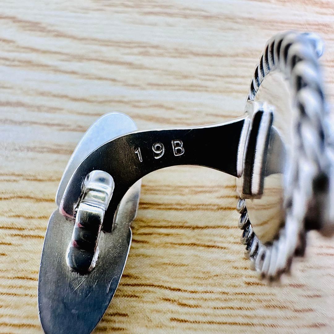   19B オニキス シルバー　カフス　925S