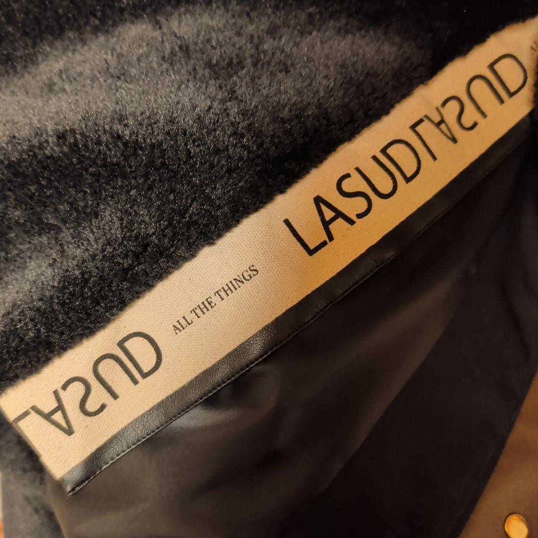（5日まで出品）LASUD スリットロゴボアブルゾン