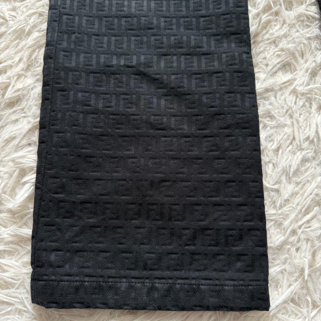 極美品■フェンディ　ズッカ柄　総柄　フレアパンツ　ブラック　イタリア製　40