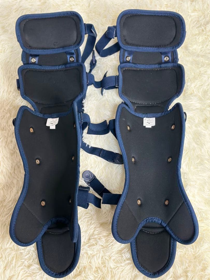 ミズノ ネイビー レガース 軟式用