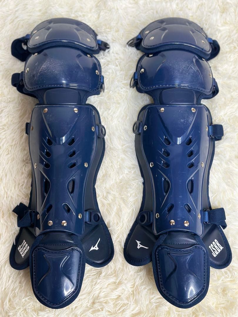 ミズノ ネイビー レガース 軟式用