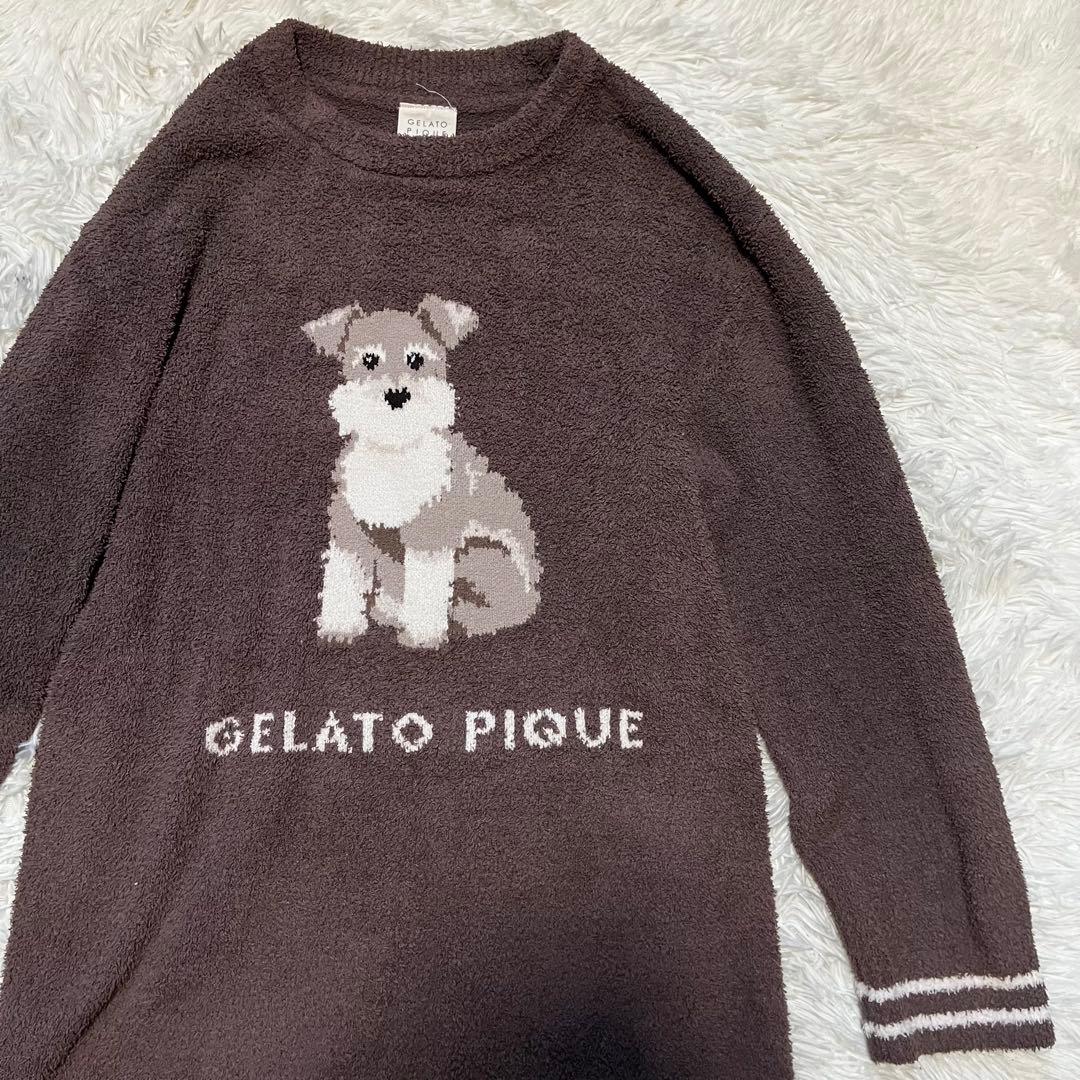 美品 ジェラートピケ　ルームウェア　ワンピース　シュナウザー　完売品 F