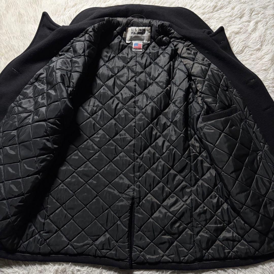 美品/42サイズ■schott ピーコート　ブラック　キルティング　USA製