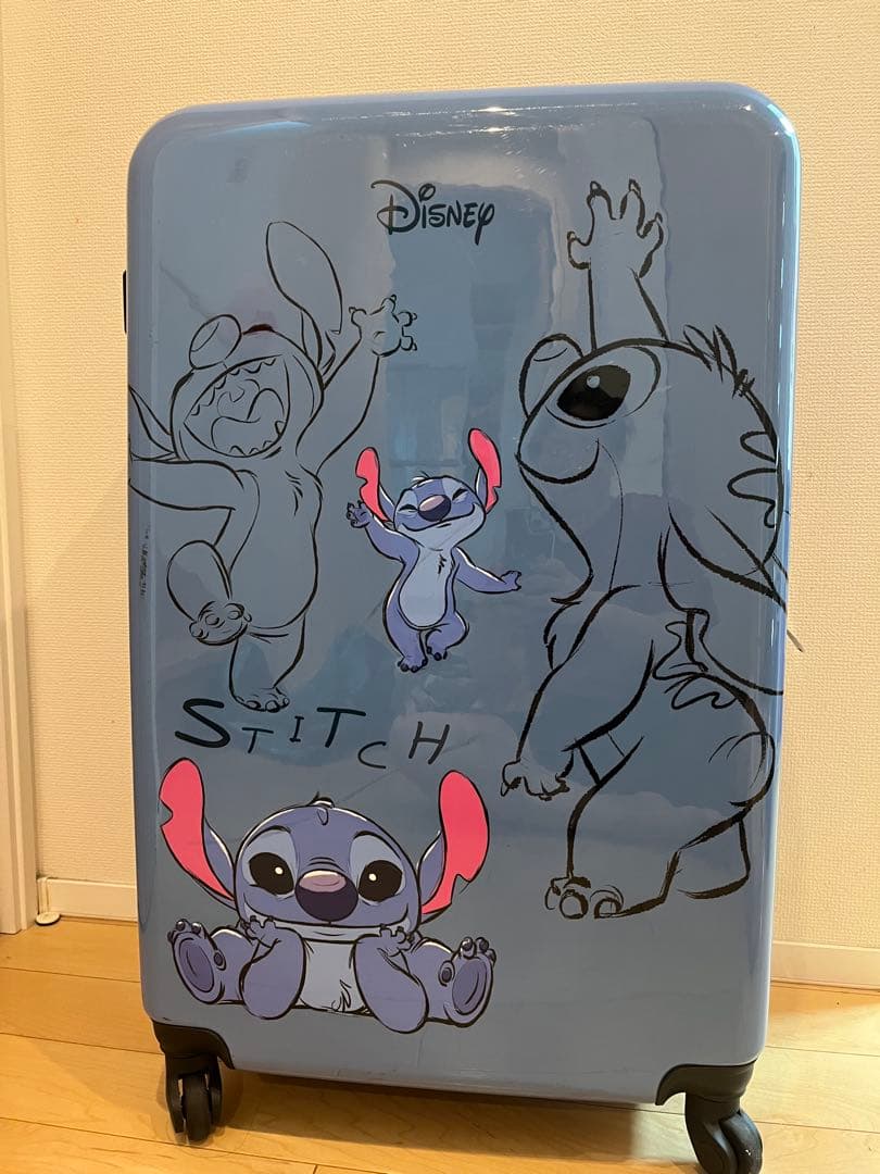 【一度使用のみ】ディズニー　スティッチ スーツケース　キャリアケース
