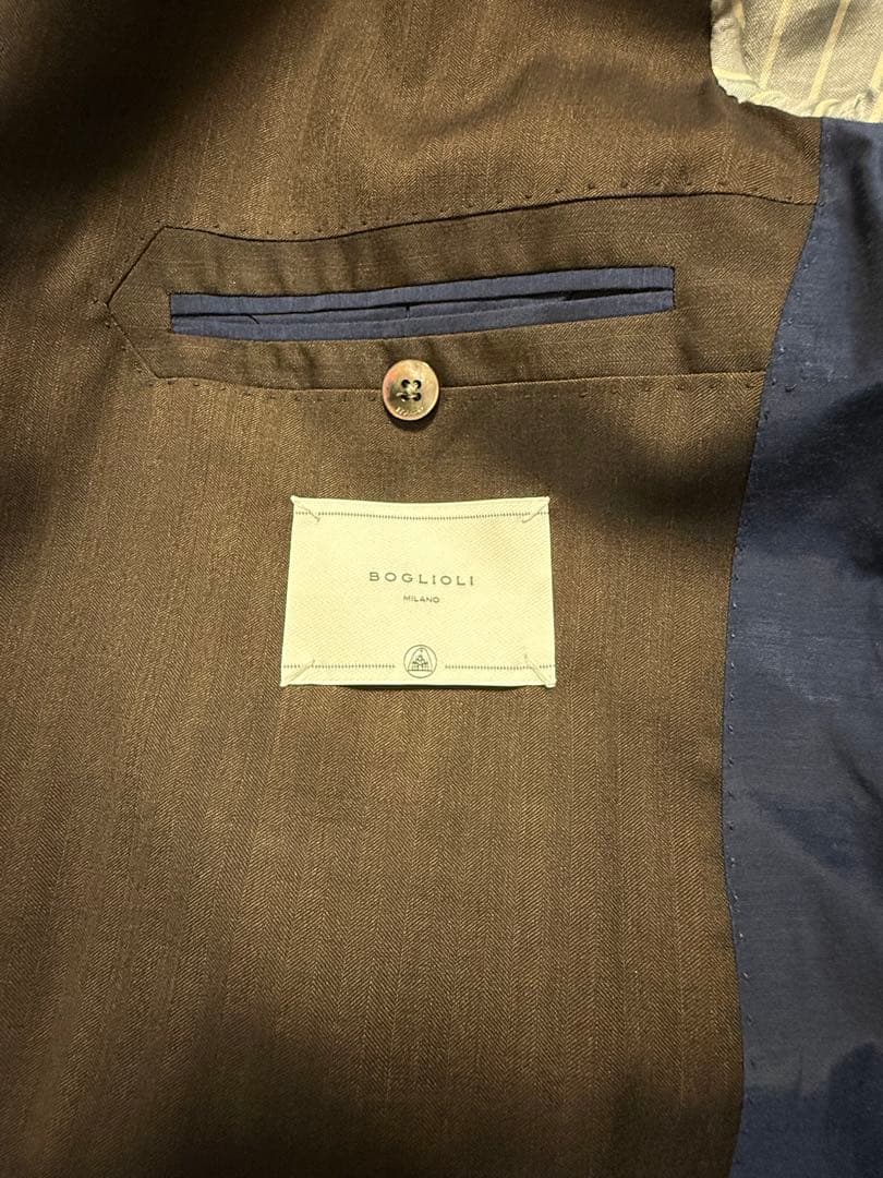 ボリオリ ブラウン BOGLIOLI スーツ サイズ48