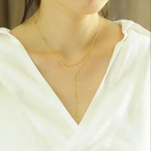 ロングネックレス K18 playful cullent