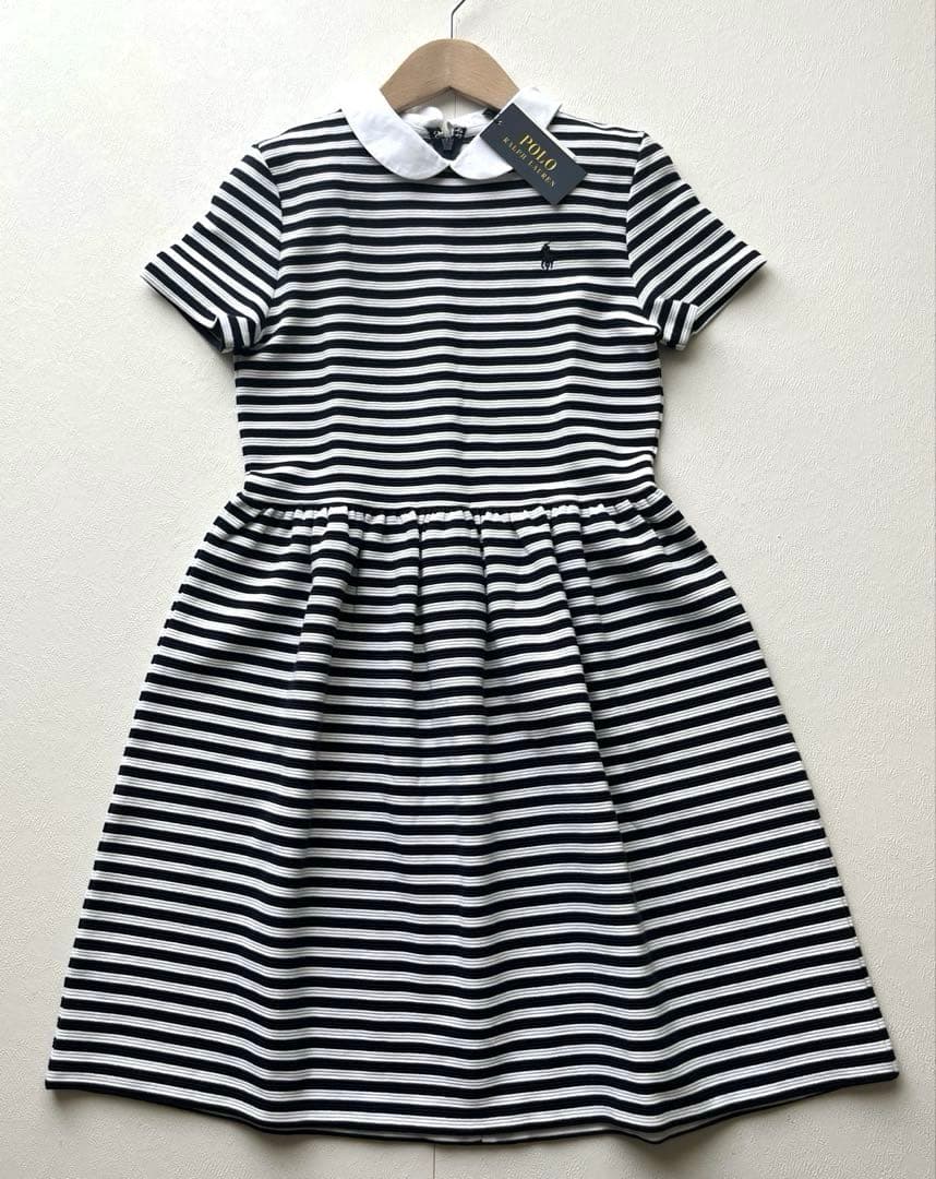 新品タグ付き ラルフローレン ボーダーワンピース 160 完売品