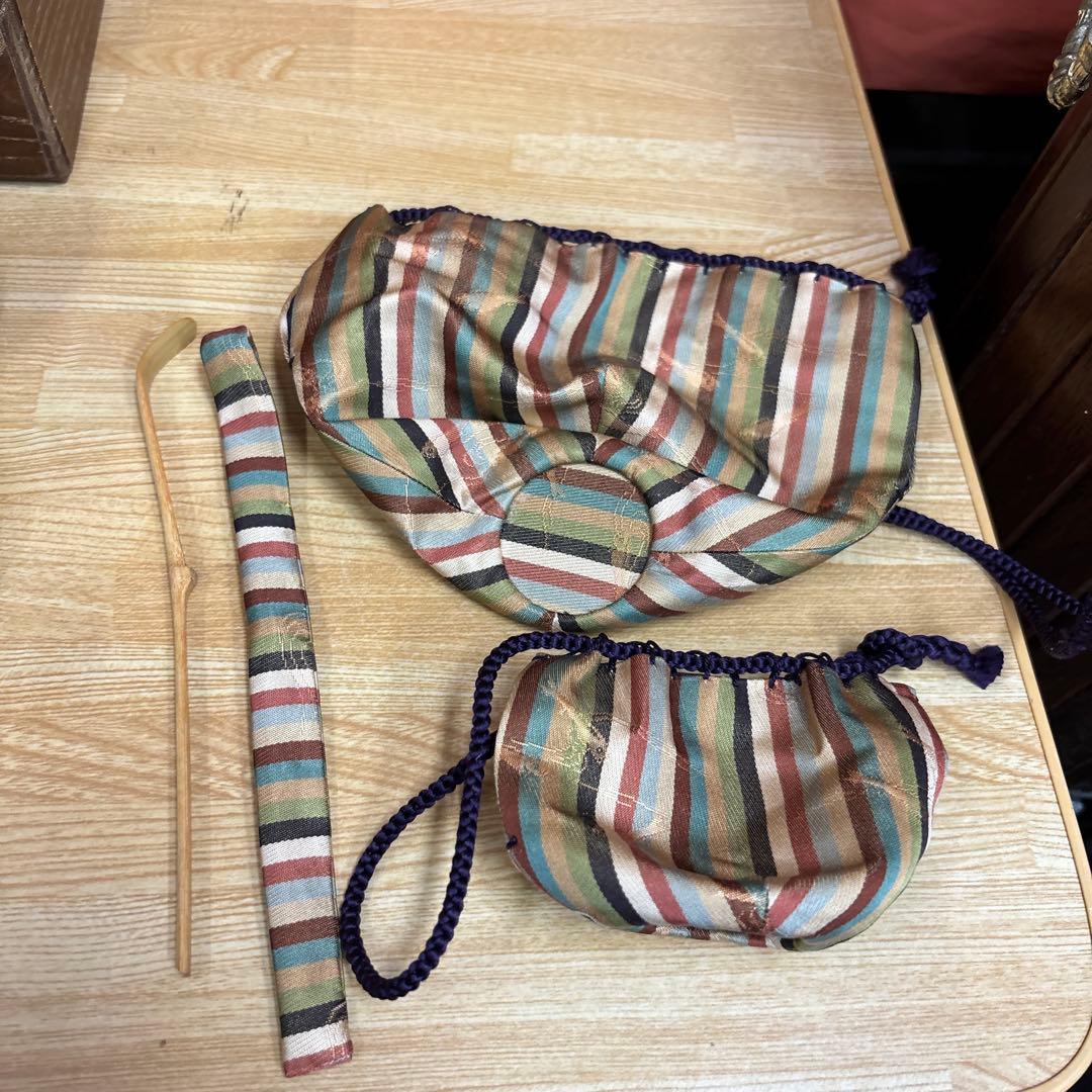 桑製 茶箱 茶道具セット