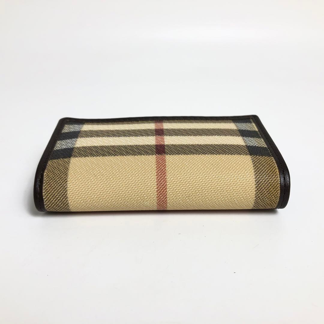 未使用保管品★1E358 バーバリー キーケース 6連 ノバチェック柄 ブラウン
