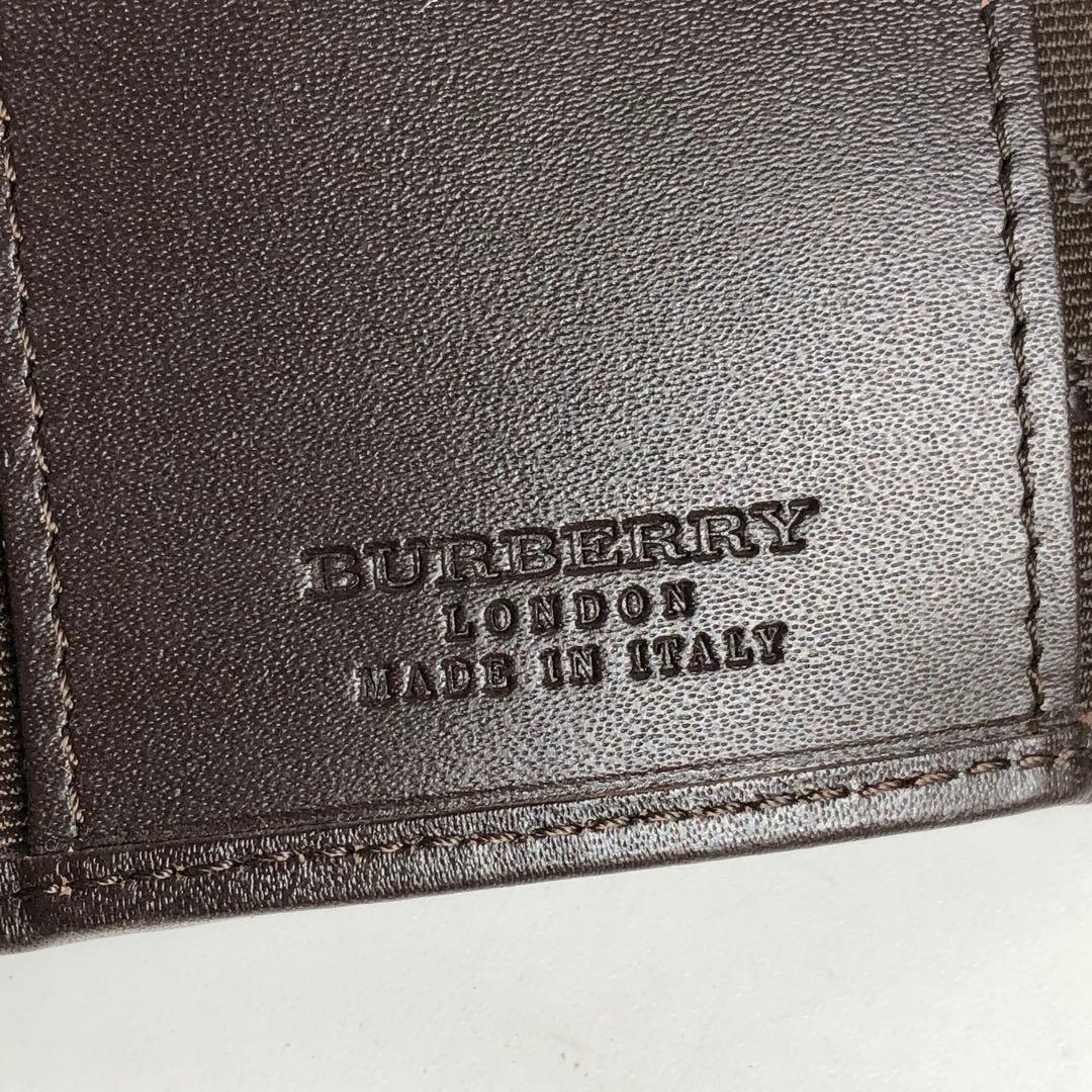 未使用保管品★1E358 バーバリー キーケース 6連 ノバチェック柄 ブラウン