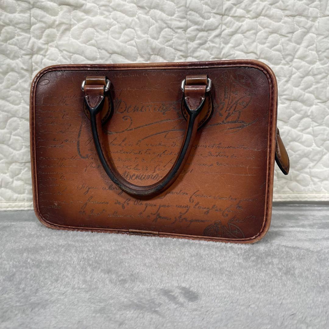 ベルルッティ アンジュール ガリバー スクリットレザー ブリーフケース ブラウン