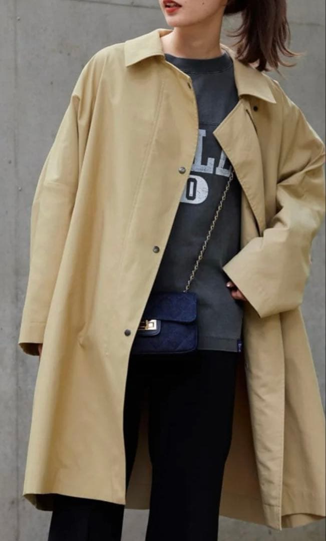 25SS フレームワーク 撥水ポンチョトレンチコート　38 ベージュ