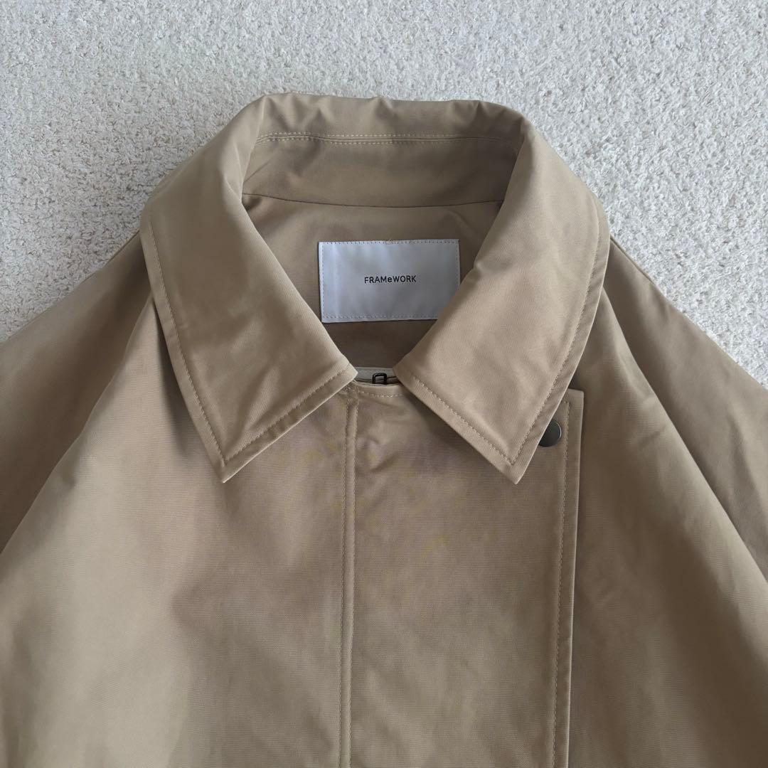25SS フレームワーク 撥水ポンチョトレンチコート　38 ベージュ