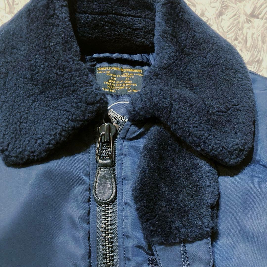 【人気・希少XL】HOUSTON B-15C ネイビー × ネイビームートン