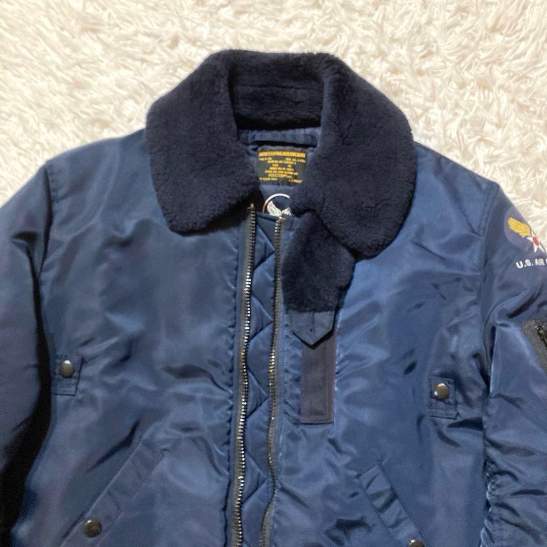 【人気・希少XL】HOUSTON B-15C ネイビー × ネイビームートン