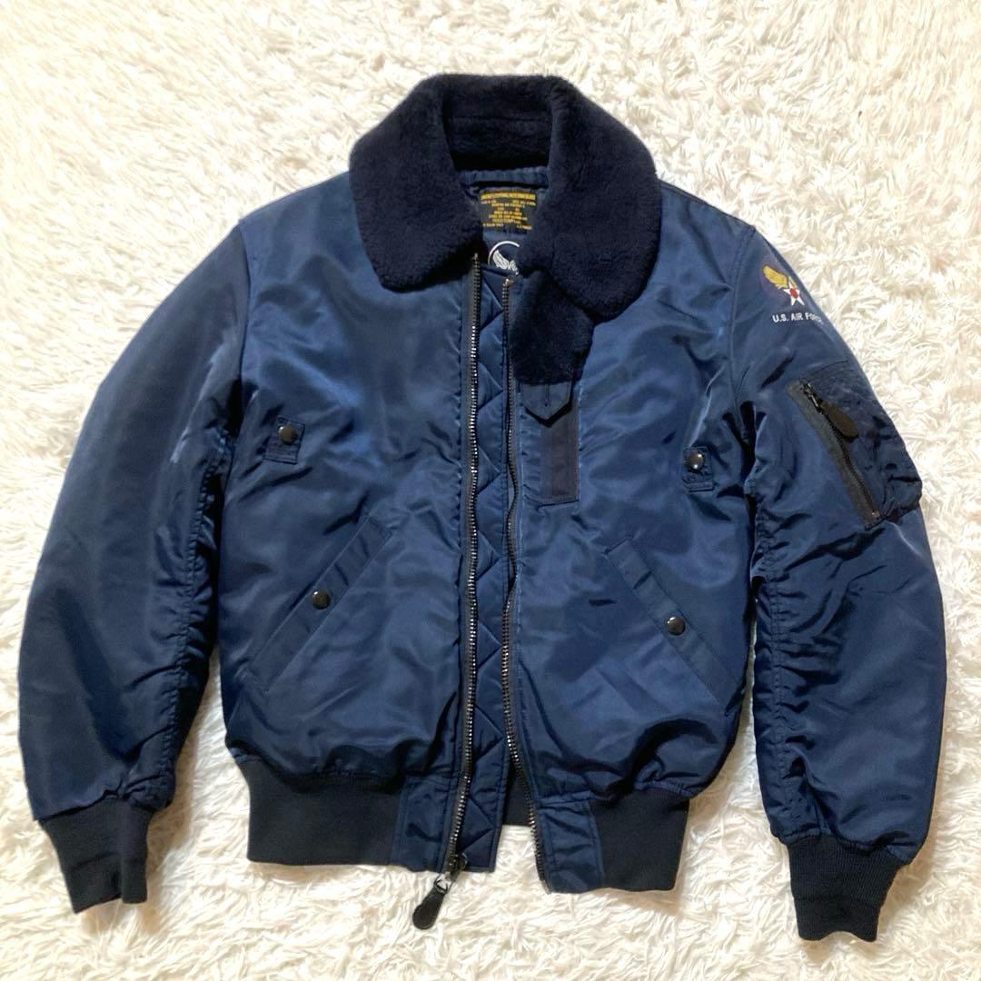 【人気・希少XL】HOUSTON B-15C ネイビー × ネイビームートン