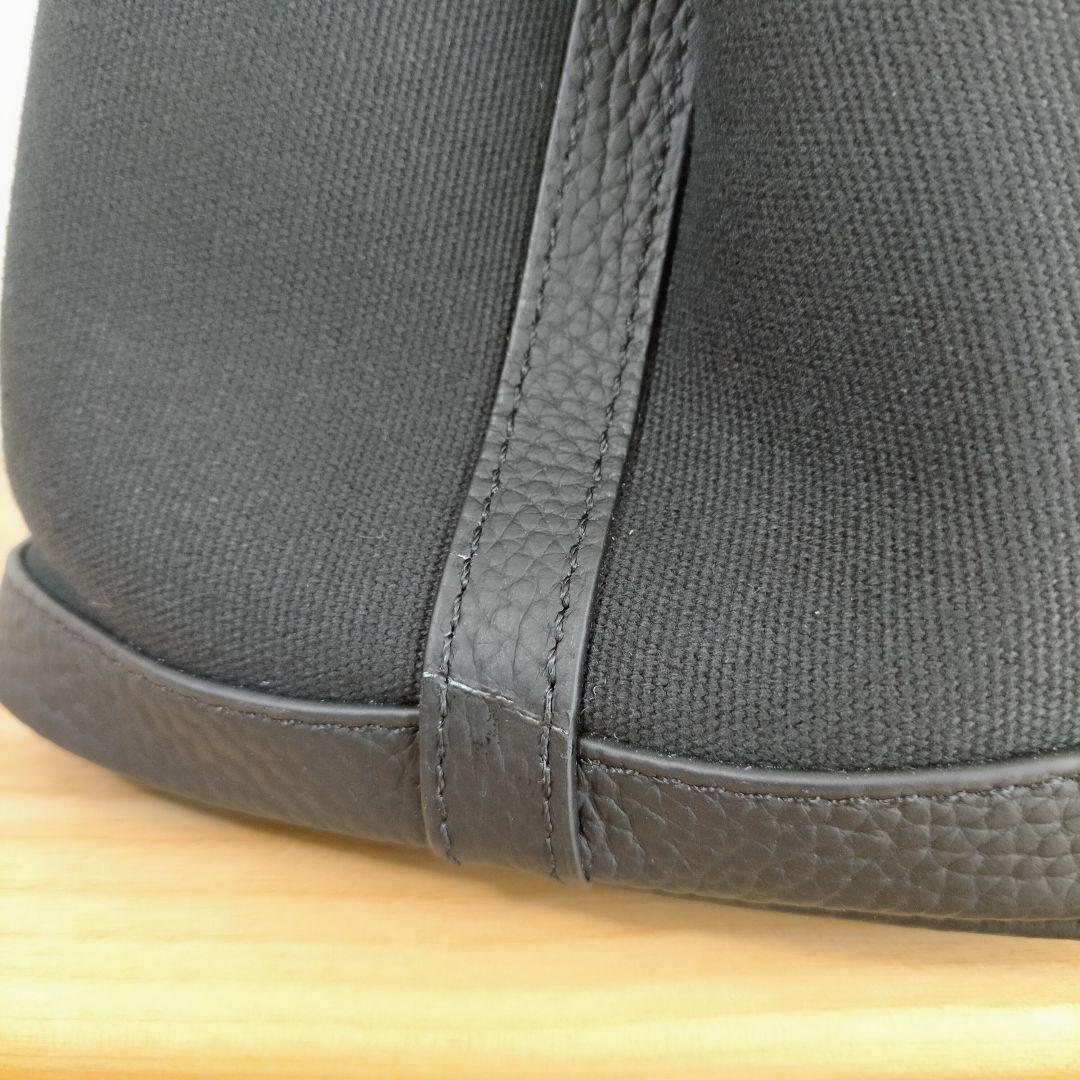 【トトロ】訳あり 高級 本革＊キャンバス トートバッグ L