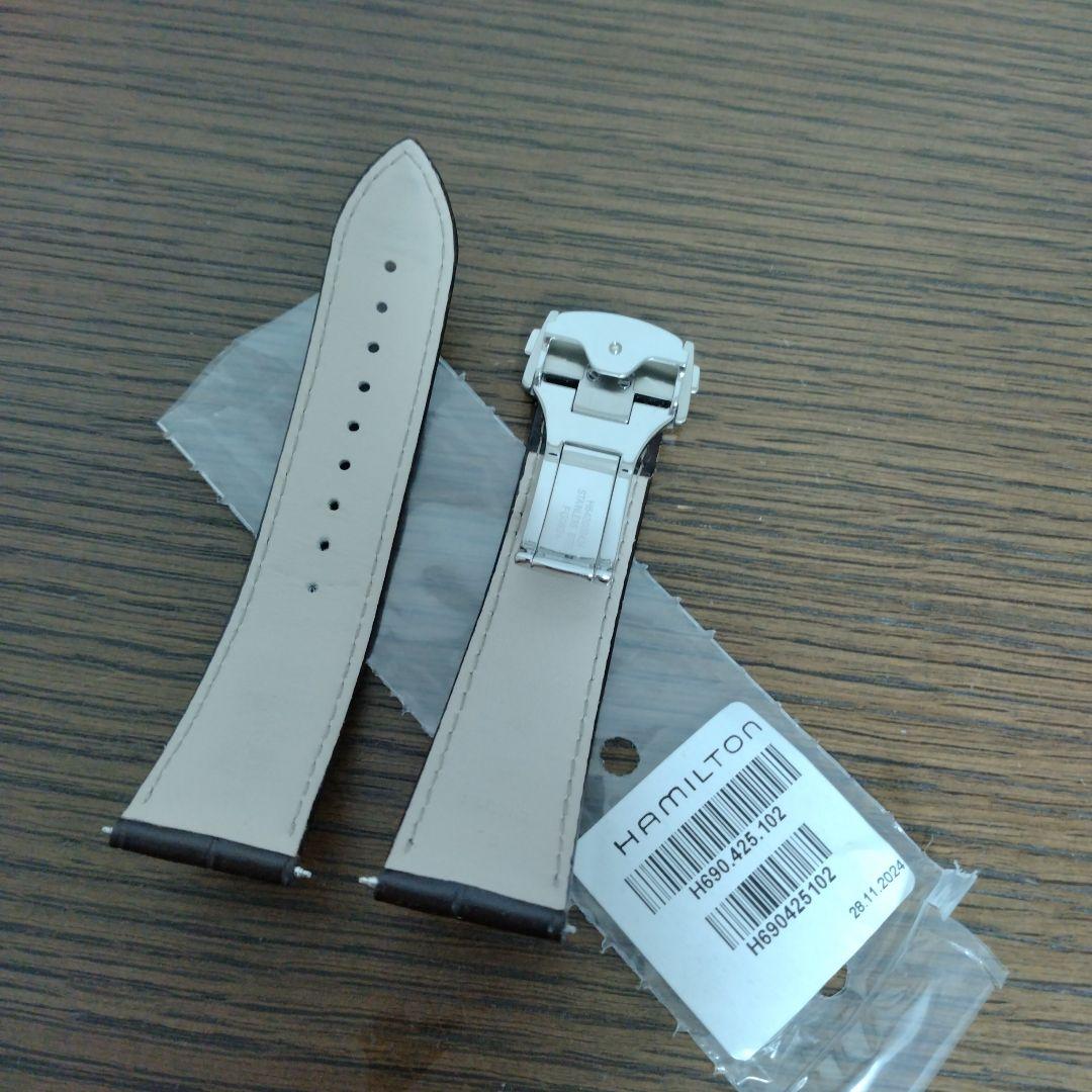 HAMILTON レザーベルト H690425102 付け幅22ミリ