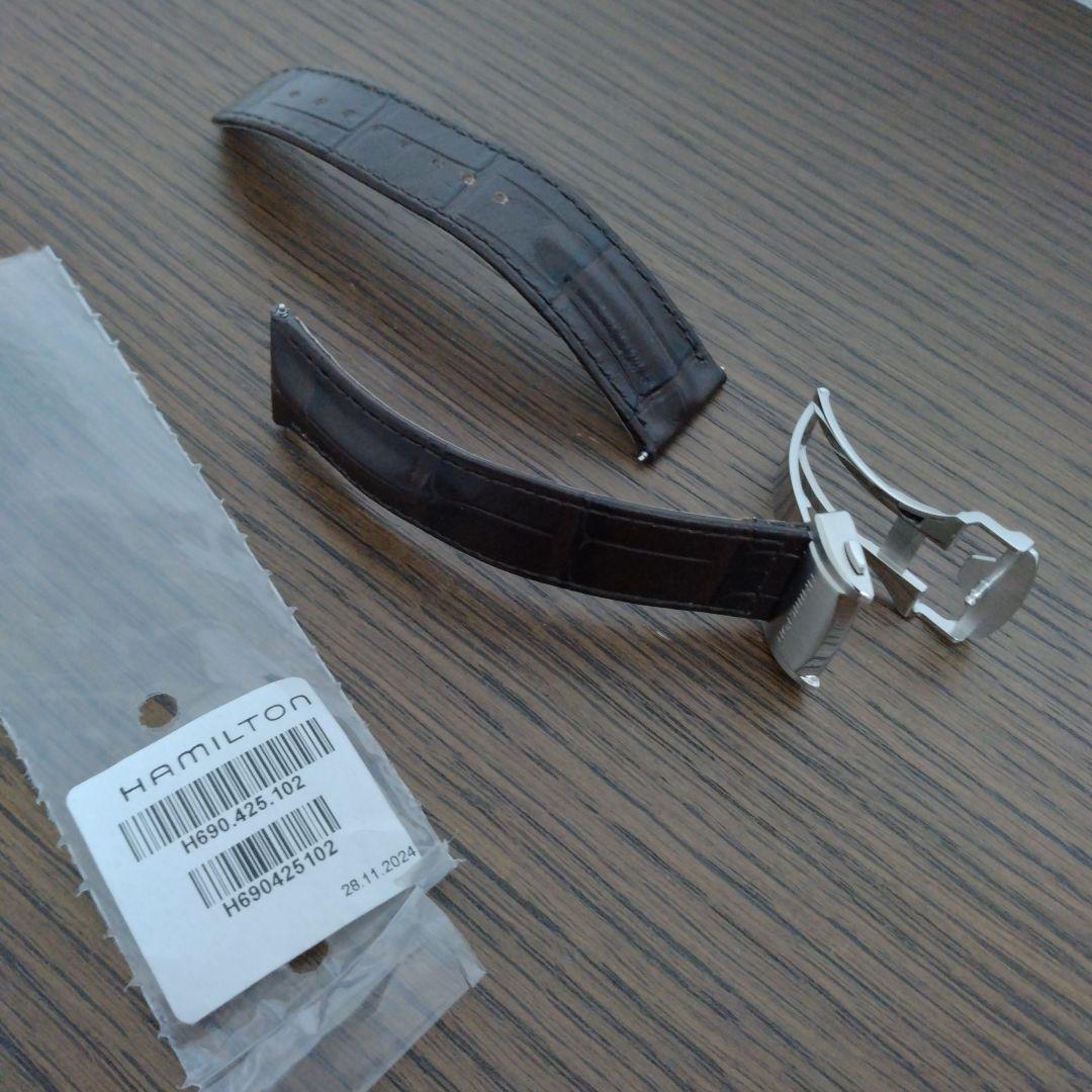 HAMILTON レザーベルト H690425102 付け幅22ミリ